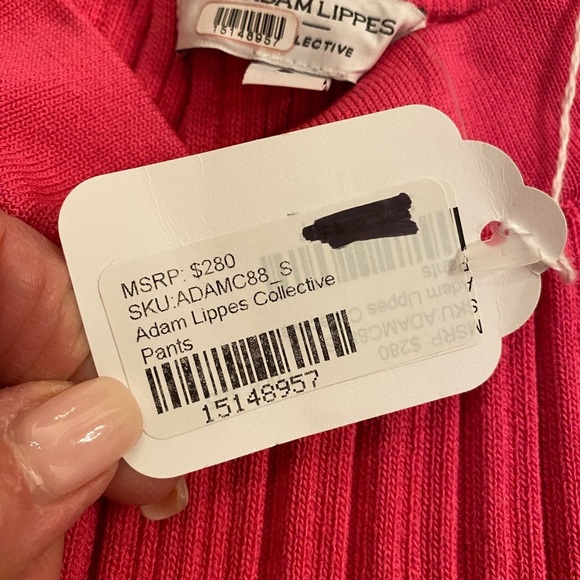 Adam lippes womens pink knit flare stretchy comfortable pants size small - Picture 4 of 15